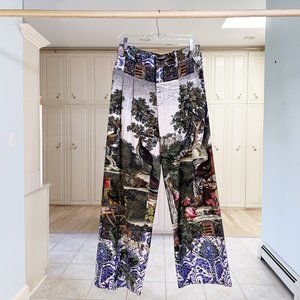 Libertine pants in Medium, blue, green, white
